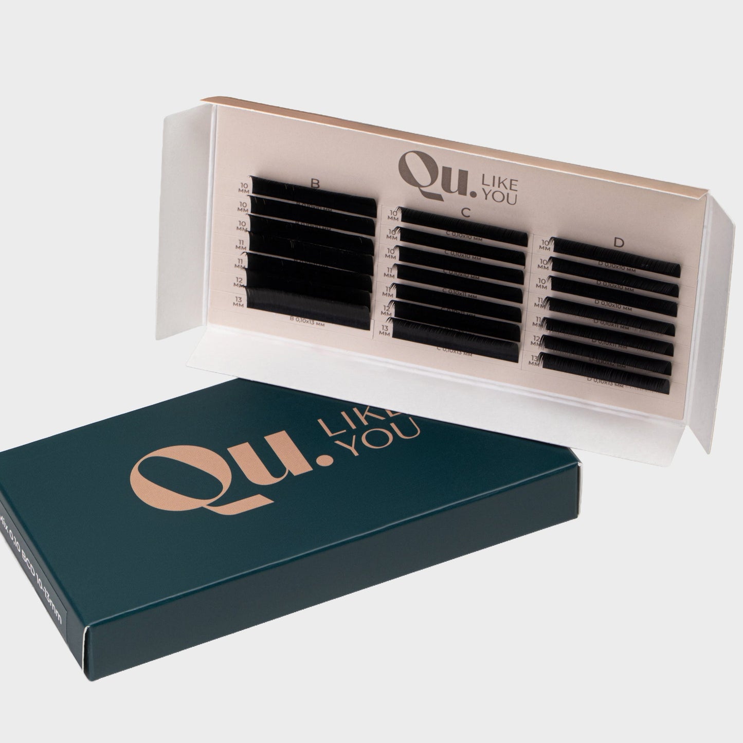 Eyelash Extensions Black – Mixed Curl Set / 0.07 mm Qu.Like You