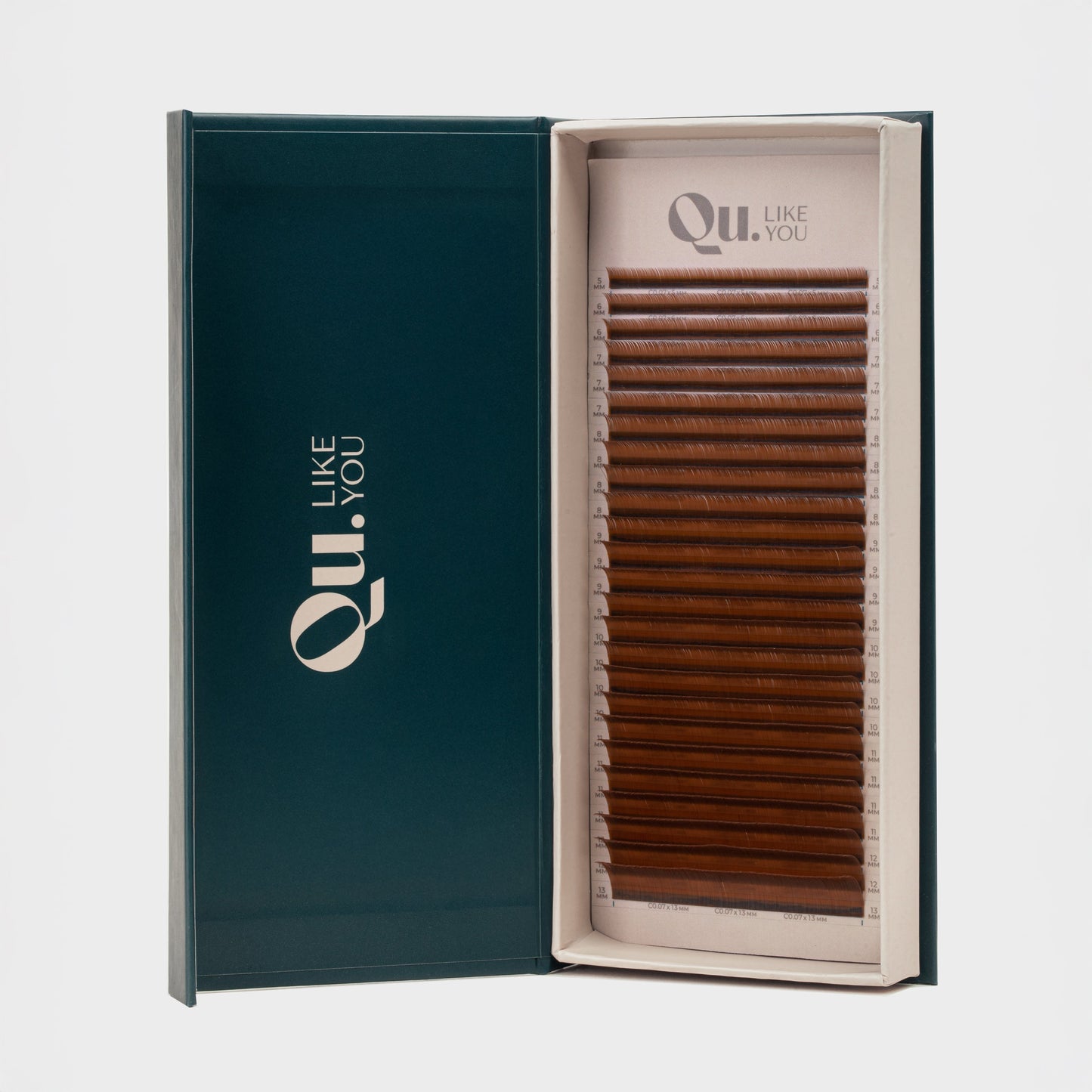 Eyelash Extensions Brown Collection Mix XXL – Praline / 0.07 mm – 25 Lines Qu.Like You