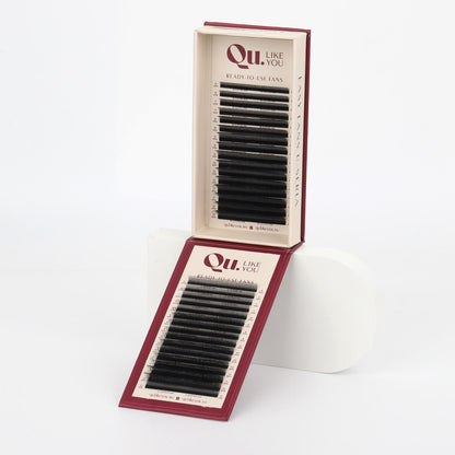 EASY FUNS U-Seria Eyelash Extensions Technology – Mixed Curl Set, Black (32 Lines) Qu.Like You