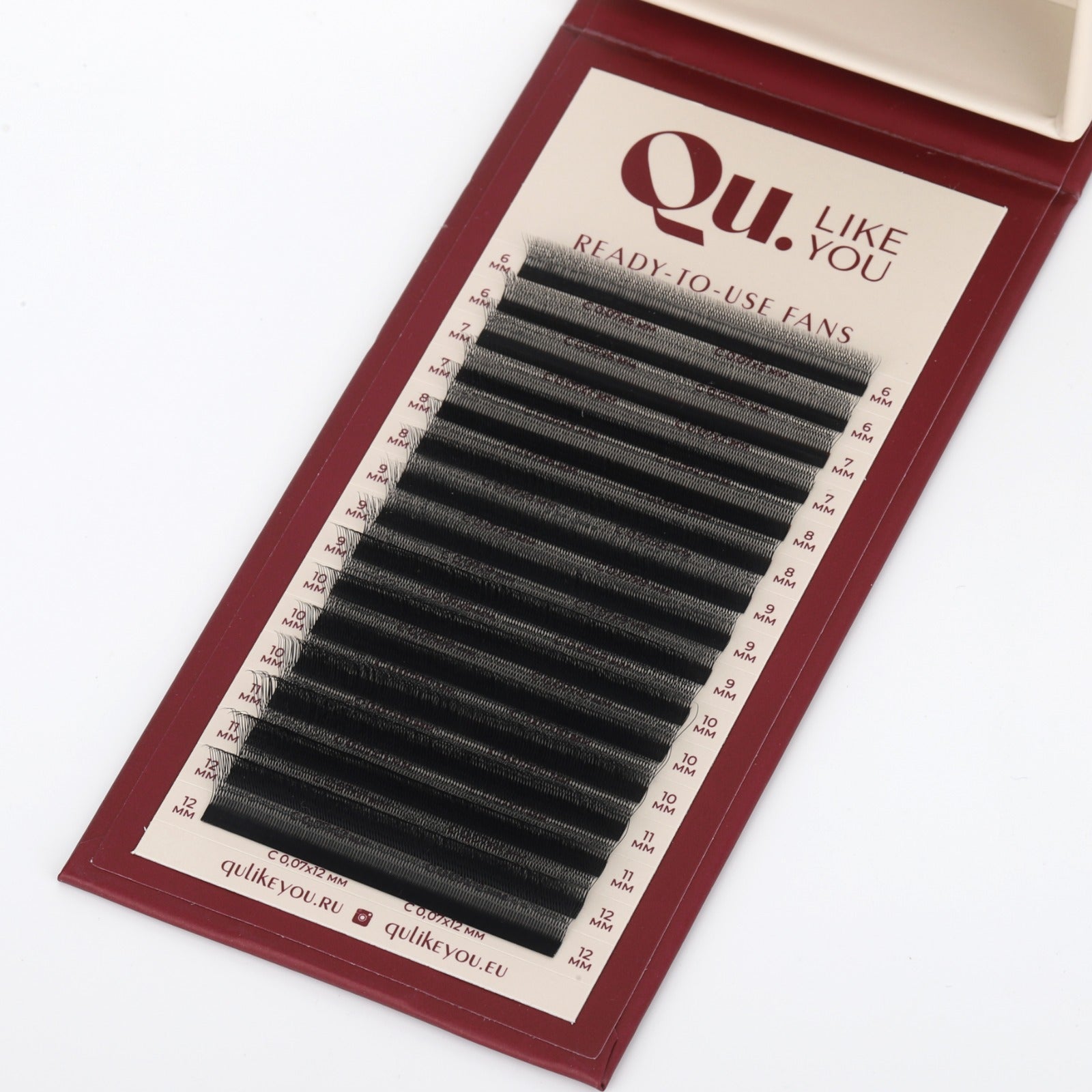 EASY FUNS U-Seria Eyelash Extensions Technology – Mixed Curl Set, Black (32 Lines) Qu.Like You