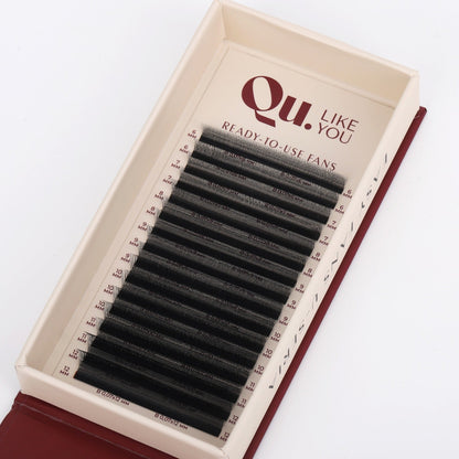 EASY FUNS U-Seria Eyelash Extensions Technology – Mixed Curl Set, Black (32 Lines) Qu.Like You