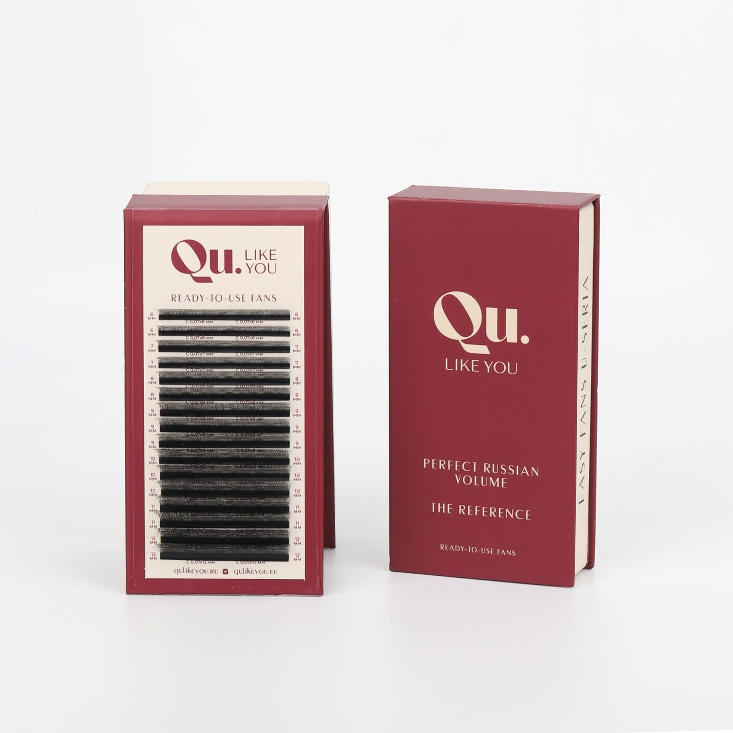 EASY FUNS U-Seria Eyelash Extensions Technology – Mixed Curl Set, Black (32 Lines) Qu.Like You