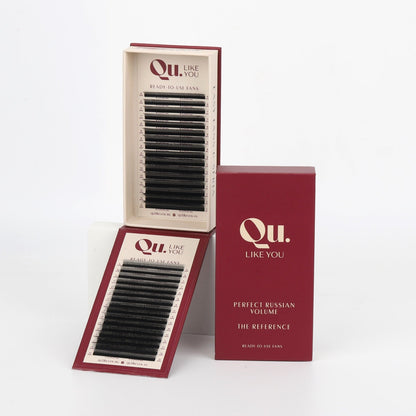 EASY FUNS U-Seria Eyelash Extensions Technology – Mixed Curl Set, Black (32 Lines) Qu.Like You